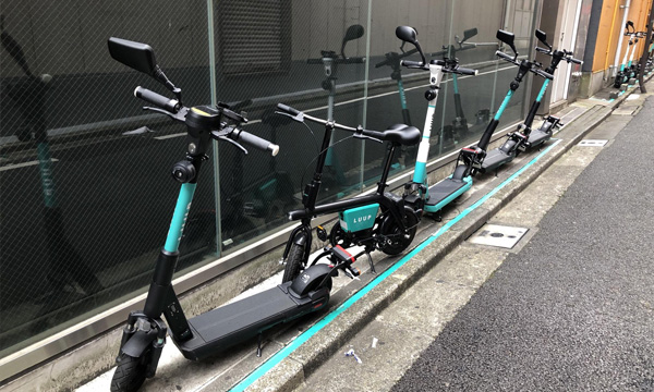 車両を縦置きで設置した例